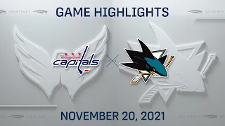 NHL Highlights | Capitals vs. Sharks - Nov. 20, 2021