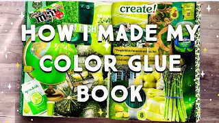 How I made my Color Glue Book • Glue Book Play • Great Beginner Glue Book📓❤️