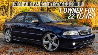 ONE OWNER FOR 22 YEARS - 2001 AUDI A4 B5 1.8T STAGE 3 - A story about the golden Audi times