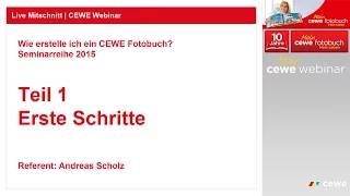 CEWE FOTOBUCH Webinar Teil 1 Erste Schritte 2015