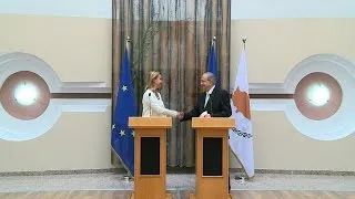 EU's Mogherini in Nicosia hails Cyprus peace talks