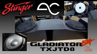 Stinger Jeep Gladiator JT underseat AudioControl 2 8" ported box