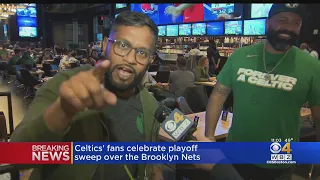 Celtics Fans Celebrate Playoff Sweep Over Brooklyn Nets