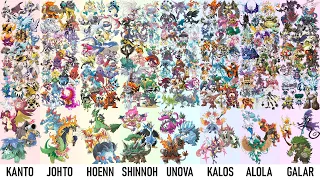 WORLD RECORDS : Drawing All 898 Pokémon Mega X / Y Evolutions | Max S