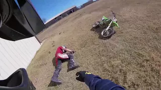 CRAZY DIRT BIKE CRASH (broken wrist)