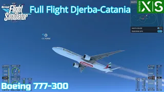 mfs2020 xbox series x flight Djerba to Catania B777