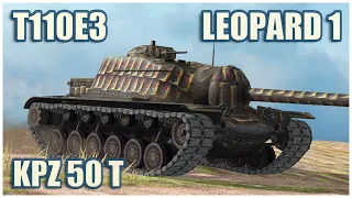 T110E3, Leopard 1 & Kpz 50 t • WoT Blitz Gameplay