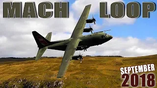 AMAZING LOW FLYING through a Valley at the MACH LOOP - Tornado, Hercules, F15, Hawk, Tucano