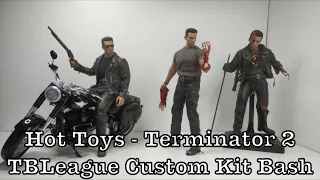 Terminator 2 TBLeague custom T800 Rips the Flesh From His Arm - Hot Toys MMS117 / DX13