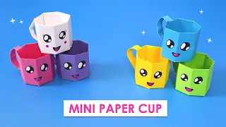 DIY MINI PAPER CUP / Easy origami paper cup