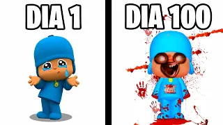 NUNCA IGNORE O TALKING POCOYO POR 100 DIAS (Assustador)