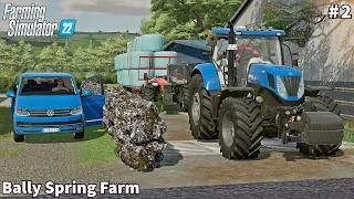 Soil Preparation & Planting Maize, Picking up Silage Bales │Bally Spring│FS 22│Timelapse#3