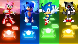 Amy Vs Sonic The Hedgehog Vs Sonic Origins Vs Tails Exe FNF Tiles Hop EDM Rush