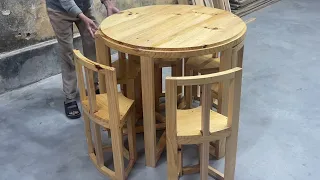 Amazing Design Ideas Woodworking Utility For Tight Spaces - Build A Round Dining Tables And Chairs