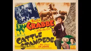 Cattle Stampede (1943) Billy The Kid Buster Crabbe Western Movie