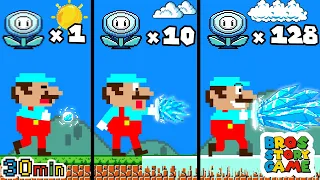 Super Mario Bros. but Every ICE Flower Makes Mario MORE POWERFUL!  | Bros Game Story