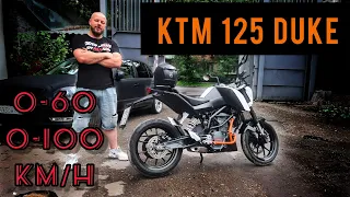 KTM 125 DUKE acceleration 4k video