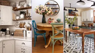 Spring Vintage Kitchen Antique Farmhouse  Decorating Ideas.small kitchen design #kitchen #decoration