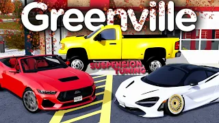 SUSPENSION TUNING! (LIFTED trucks, STANCED cars, FALL, 2024 Mustang, 720s, MORE) - Roblox Greenville