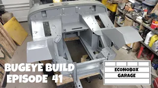 The Frogeye's engine compartment is painted, the boot cleaned and sealed. Bugeye Build Episode 41