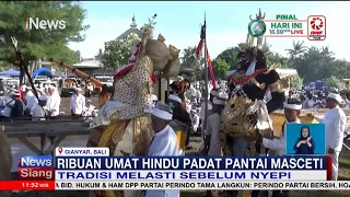 Ribuan Umat Hindu Padati Pantai Masceti Gelar Tardisi Melasti sebelum Nyepi #iNewsSiang 19/03