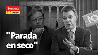 El Control a la "parada con CARA DE REGAÑO" de Juan Manuel Santos a Petro | SEMANA