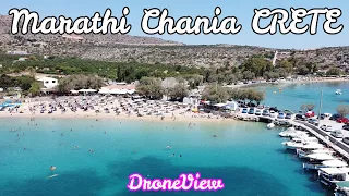 Μαράθι (Χανιά) 🏊 MARATHI BEACH IN CHANIA (CRETE) ⛵ in summer 2020 by drone【4K】by TravelFan DroneView