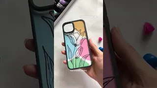 DIY Boho Art Phone case idea | Acrylic Painting | Floral Drawing #canvaspainting #satisfyingart #art