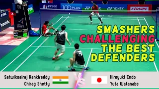 SMASHERS CHALLENGING THE BEST DEFENDERS | S. Rankireddy/Chirag Shetty vs Hiroyuki Endo/Yuta Watanabe