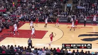 James Harden banks a DEEP step-back 3!Rockets vs Raptors