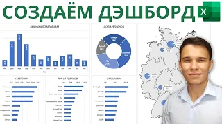 Как создать Дашборд в Excel | 2-ое Видео курса "Сводные Таблицы"