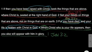 Life In Christ - Colossians 3:1-4 Bible Study