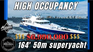 $6,990,000 superyacht |  164' (50m) |  HIGH OCCUPANCY