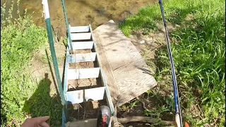 Steps directly to a fishing hole