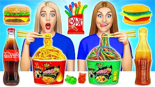 Desafío De Comida Gomita vs Comida Reales | Momentos Divertidos por Multi DO Food Challenge