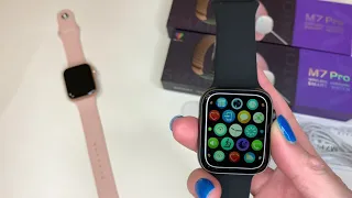 Обзор Смарт часов M7 pro⌚️лучшая копия Apple Watch 7 🔥настройка на телефон