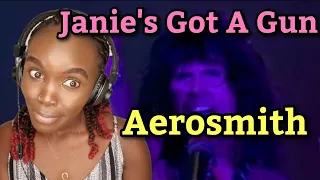African Girl First Time Hearing Aerosmith - Janie's Got A Gun (REACTION)