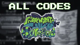 Friday Night Funkin': Gorefield V2 - All Codes