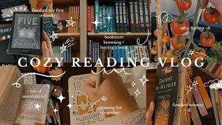 cozy reading vlog ✍🏼📖 bookstores, new book, annotations, november planning.