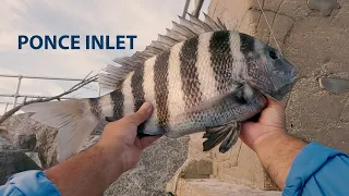 Fishing & Exploring Ponce inlet FL (Crazy Sheepshead ACTION!)