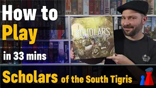 How to play Scholars of the South Tigris boardgame - Full teach + Visuals - Peaky Boardgamer