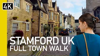 Beautiful Walk in Stamford, Lincolnshire England | Best UK Towns to Live in 2023? [CC]