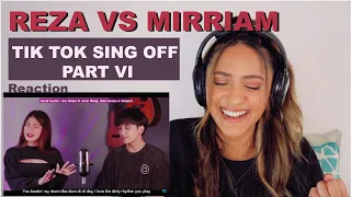 Reza vs Mirriam Eka SING-OFF TIKTOK SONGS PART VI | REACTION!!