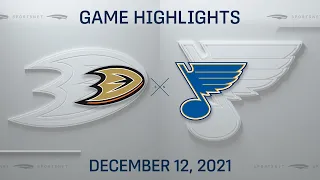 NHL Highlights | Ducks vs. Blues - Dec. 12, 2021