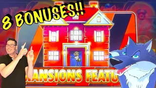 🚨😱🚨THE MOST EXCITING FREE PLAY VIDEO ON YOUTUBE!! 8 BONUSES! Huff N More Puff 🎉🤩🎉