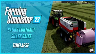 Balling Contract And Make Silage Bales | Haut-Beyleron | Farming Simulator 22 | Timelapse