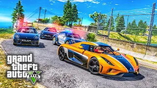 УСТРОИЛИ ПОГОНЮ ЗА Koenigsegg Regera В ГТА 5 ОНЛАЙН! ПОЛИЦЕЙСКИЕ ПОГОНИ В GTA 5!