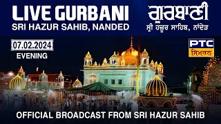 Live Evening Gurbani Kirtan | Takhat Sachkhand Sri Hazoor Abchal Nagar Sahib | Nanded | 07.02.2024