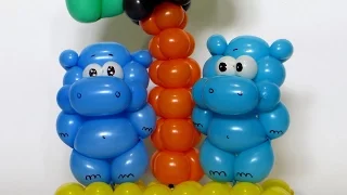 One balloon hippo - twisting tutorial (Subtitles)