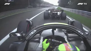 George Russell blocks Lewis Hamilton in SQ3 | 2023 Belgian GP